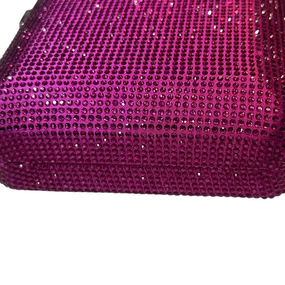 Sparkling Pink Clutch with few missing stones & scraped on one corner visible - Picture 13 of 14